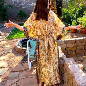 Handmade Garden Kimono Kaftan Dress - Kim